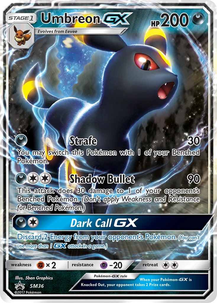 Carte Pokémon Noctali GX — Promos Soleil et Lune