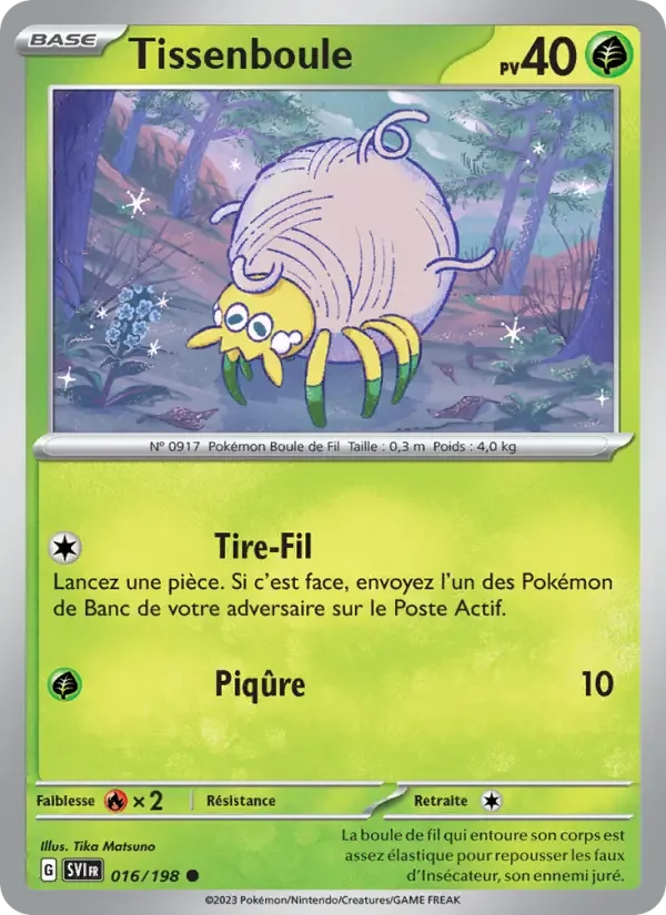 Carte Pokémon Tissenboule — Écarlate et Violet