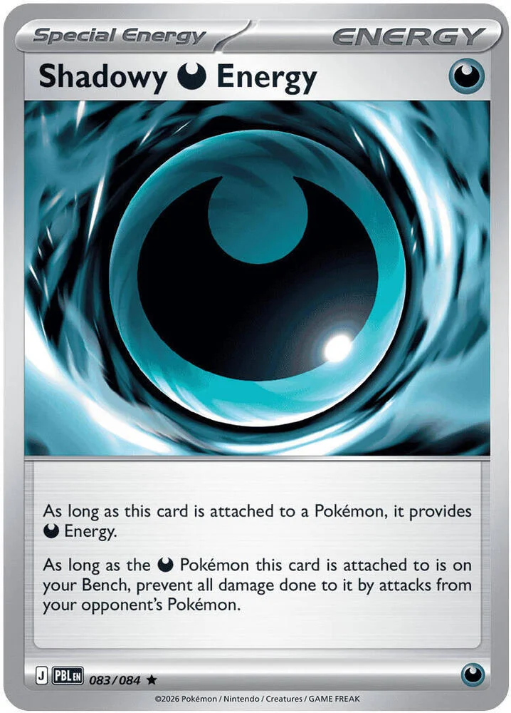 Carte Pokémon Shadowy Darkness Energy — Nuit Noire