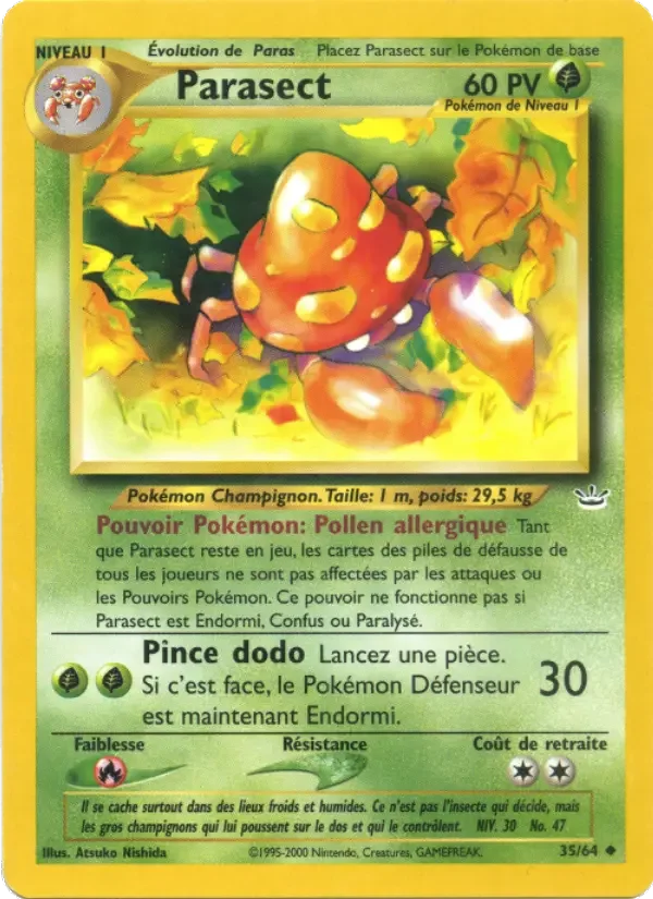 Carte Pokémon Parasect — Neo Revelation