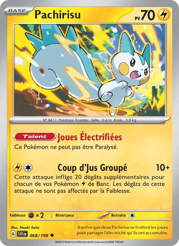 Carte Pokémon Pachirisu — Écarlate et Violet