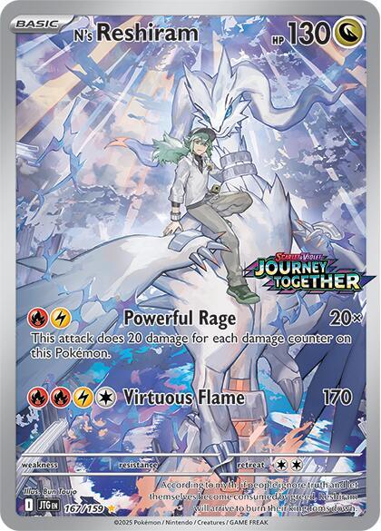 Carte Pokémon Reshiram de N — Aventures Ensemble