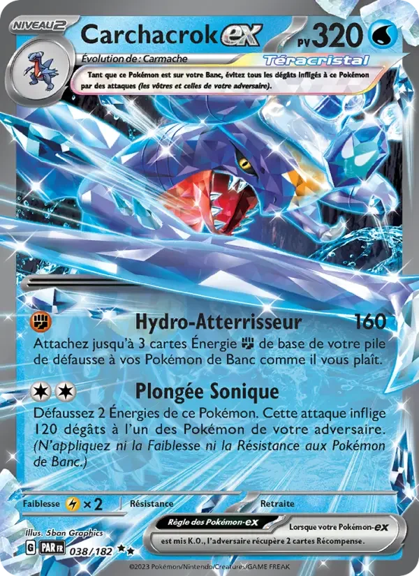 Carte Pokémon Carchacrok-ex — Faille Paradoxe