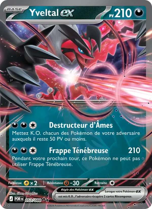 Carte Pokémon Yveltal-ex — Équilibre Parfait