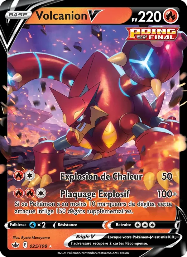 Carte Pokémon Volcanion V — Règne de Glace