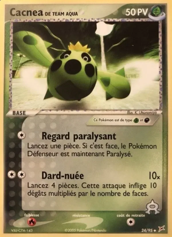 Carte Pokémon Cacnea de Team Aqua — Team Magma vs Team Aqua