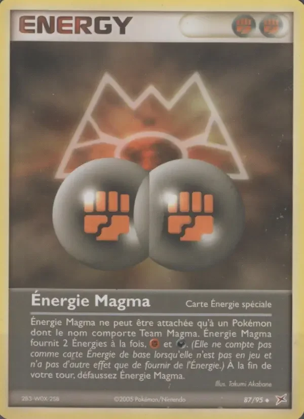Carte Pokémon Énergie Magma — Team Magma vs Team Aqua