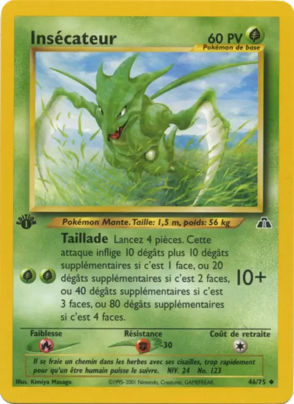Carte Pokémon Insécateur — Neo Discovery