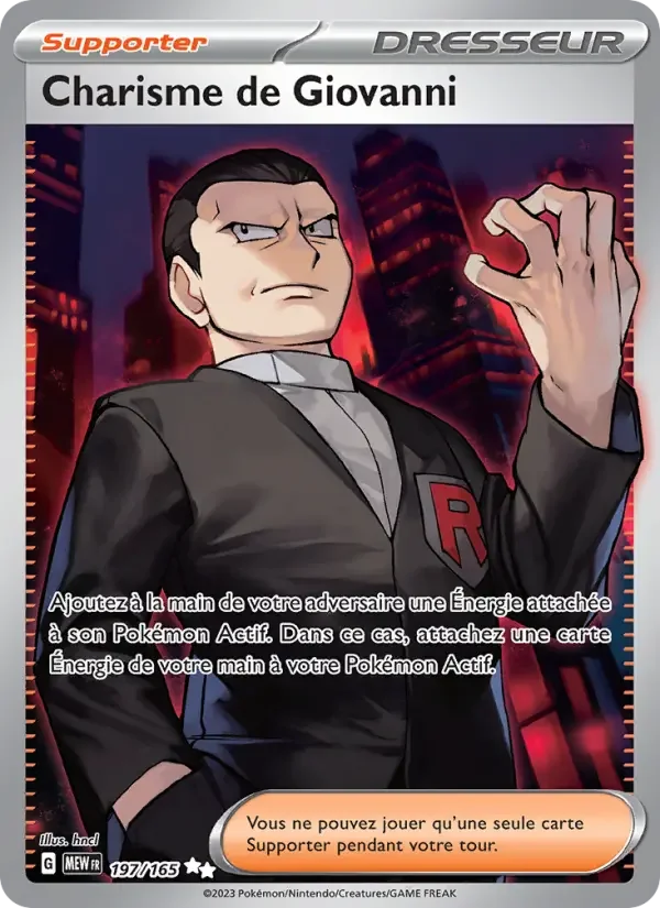 Carte Charisme de Giovanni