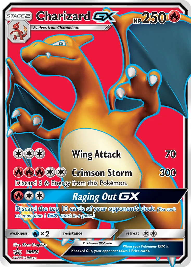 Carte Pokémon Dracaufeu GX — Promos Soleil et Lune