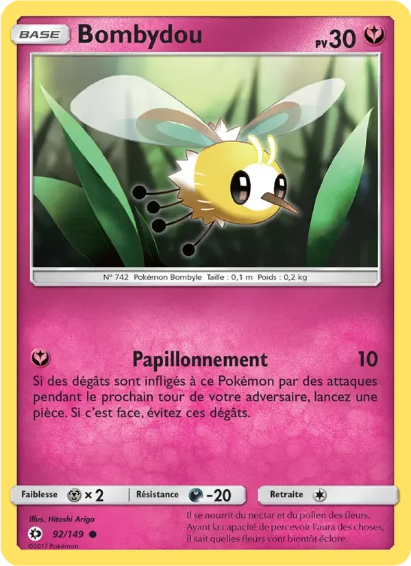 Carte Pokémon Bombydou — Soleil et Lune