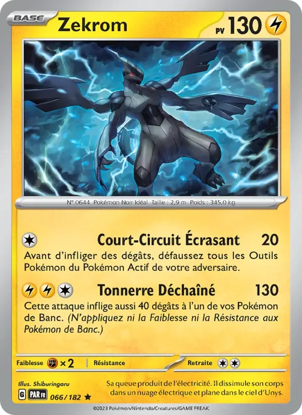 Carte Pokémon Zekrom — Faille Paradoxe