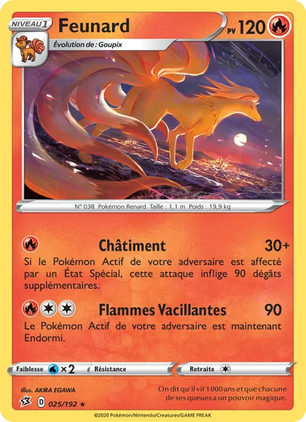 Carte Pokémon Feunard — Clash des Rebelles