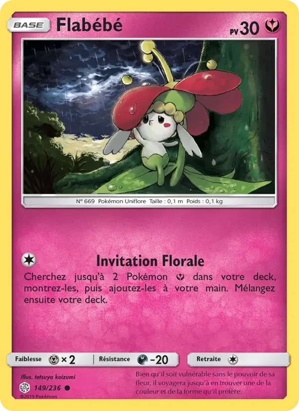 Carte Pokémon Flabébé — Éclipse Cosmique