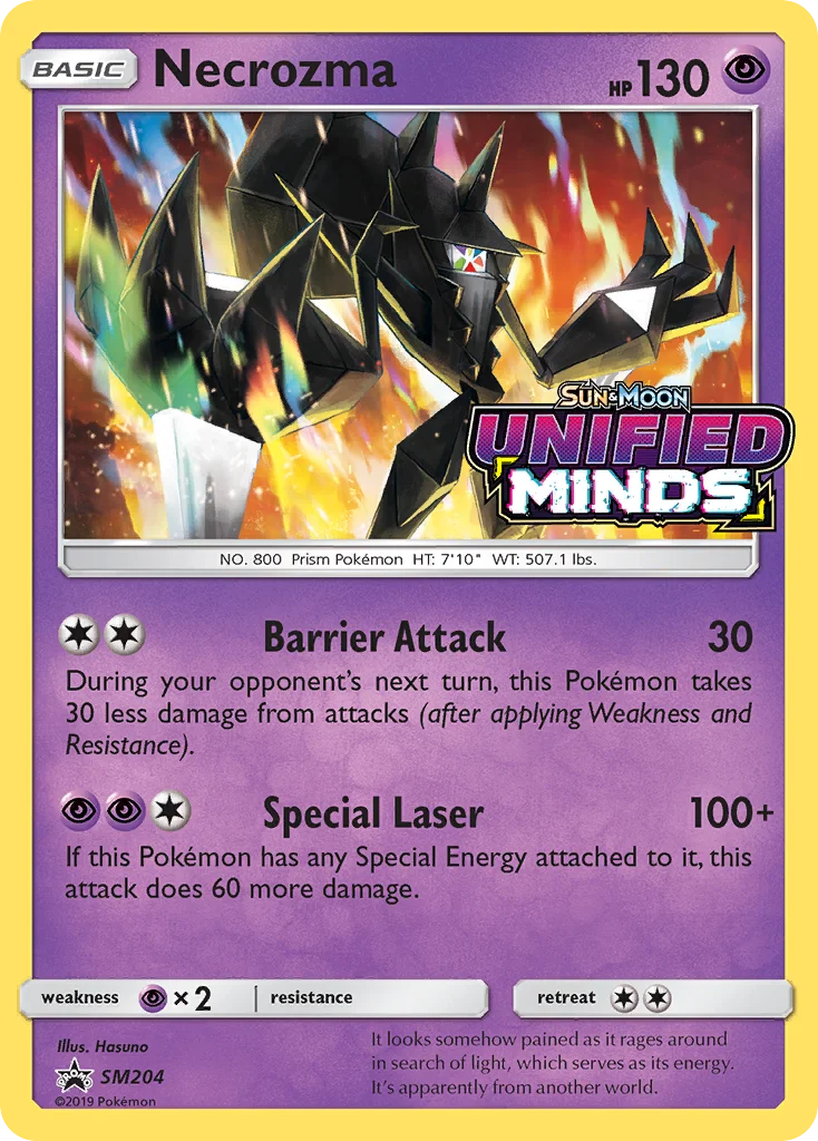 Carte Pokémon Necrozma — Promos Soleil et Lune