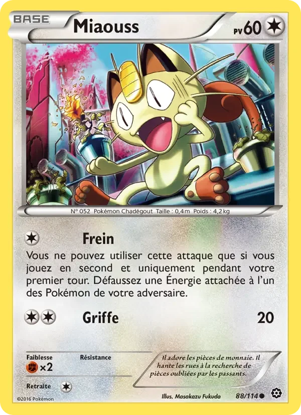 Carte Pokémon Miaouss — Offensive Vapeur