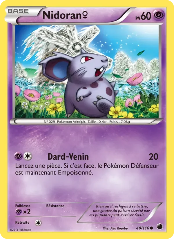 Carte Pokémon Nidoran♀ — Glaciation Plasma