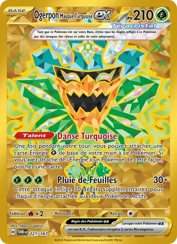 Carte Ogerpon Masque Turquoise-ex