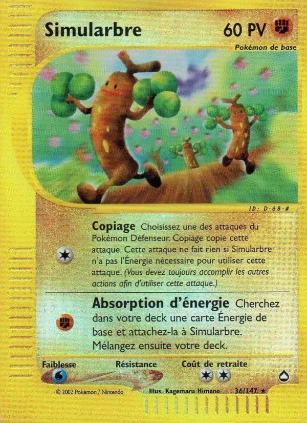 Carte Pokémon Simularbre — Aquapolis