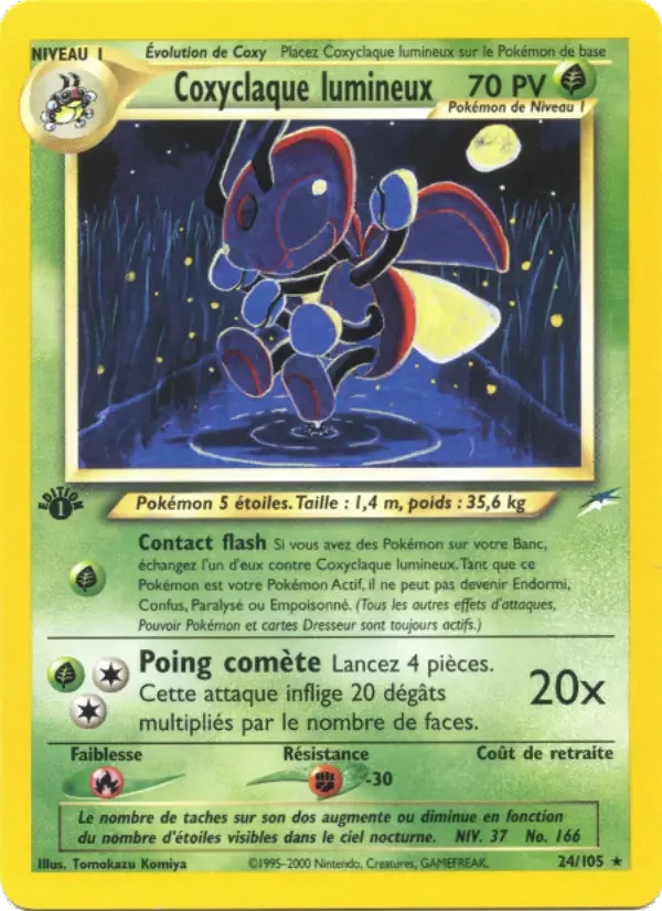 Carte Pokémon Coxyclaque lumineux — Neo Destiny