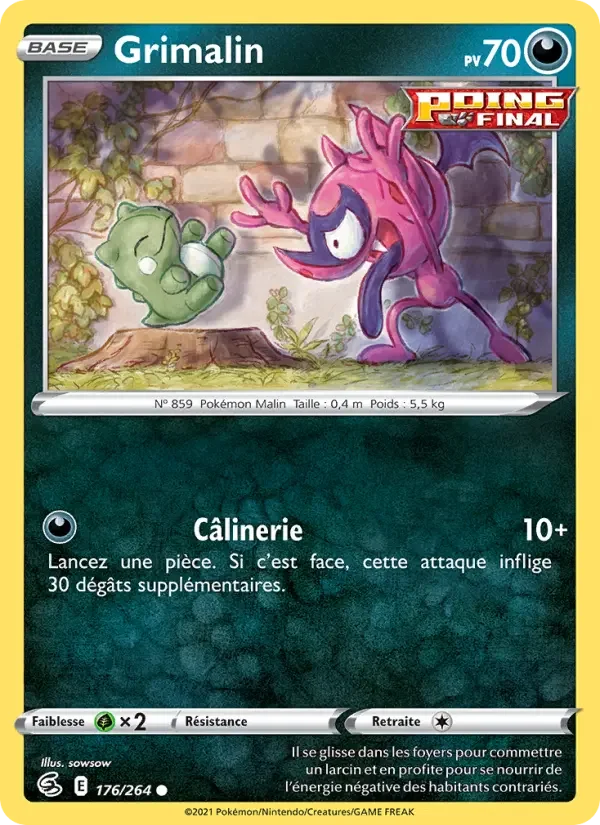 Carte Pokémon Grimalin — Poing de Fusion