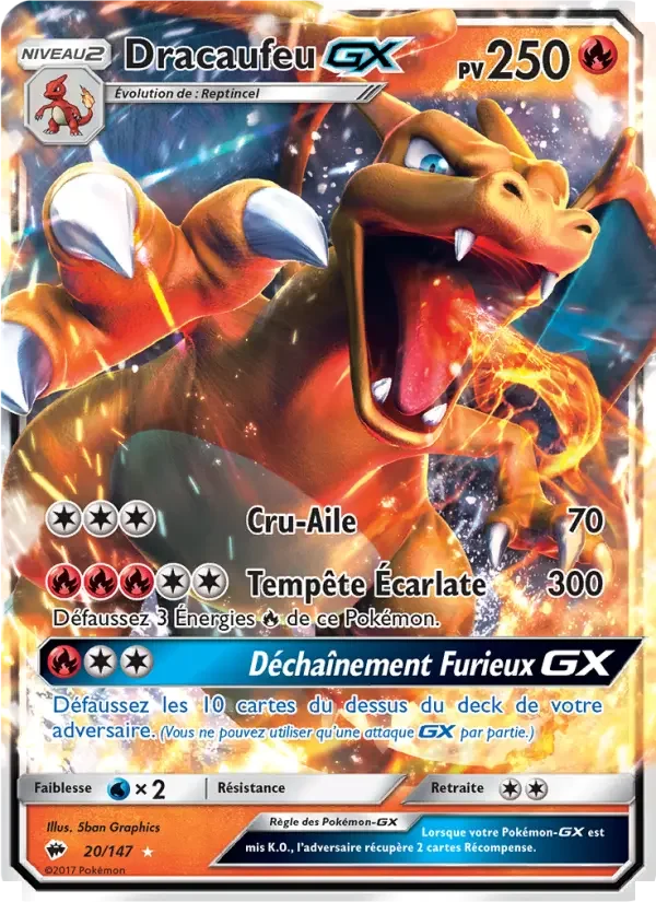 Carte Dracaufeu GX
