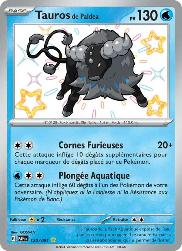 Carte Pokémon Tauros de Paldea — Destinées de Paldea
