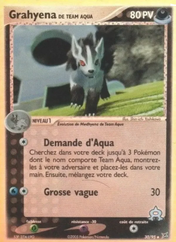 Carte Pokémon Grahyena de Team Aqua — Team Magma vs Team Aqua