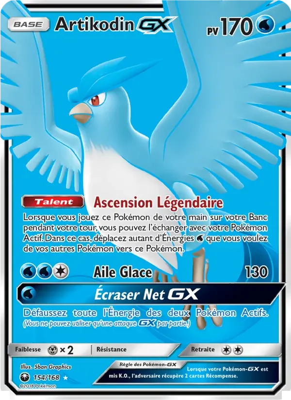 Carte Pokémon Artikodin GX — Tempête Céleste