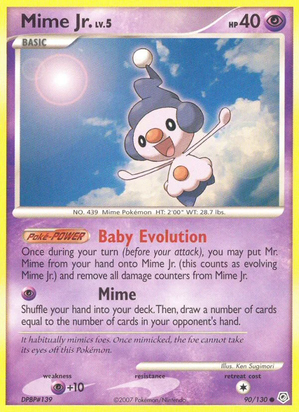 Carte Pokémon Mime Jr. — Diamant & Perle