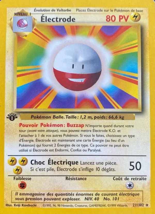 Carte Pokémon Électrode — Set de base