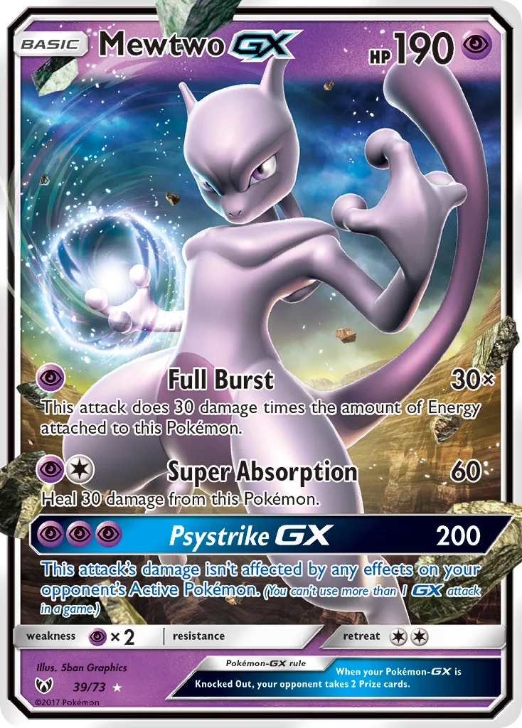 Carte Mewtwo GX
