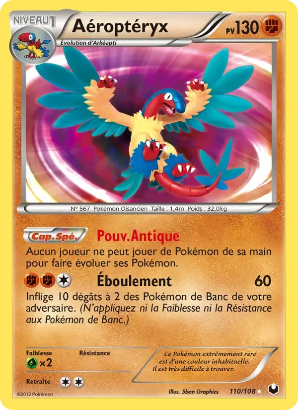 Carte Pokémon Aéroptéryx — Explorateurs Obscurs