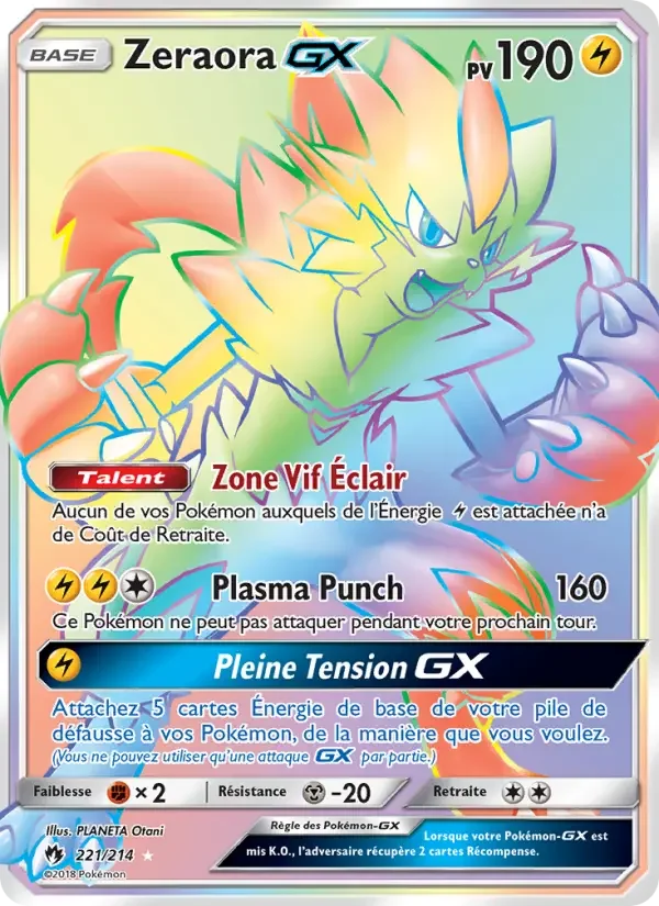 Carte Zeraora GX
