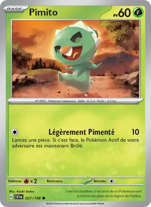 Carte Pokémon Pimito — Écarlate et Violet