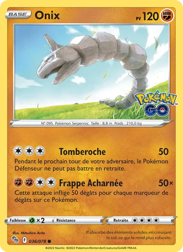 Carte Pokémon Onix — Pokémon GO