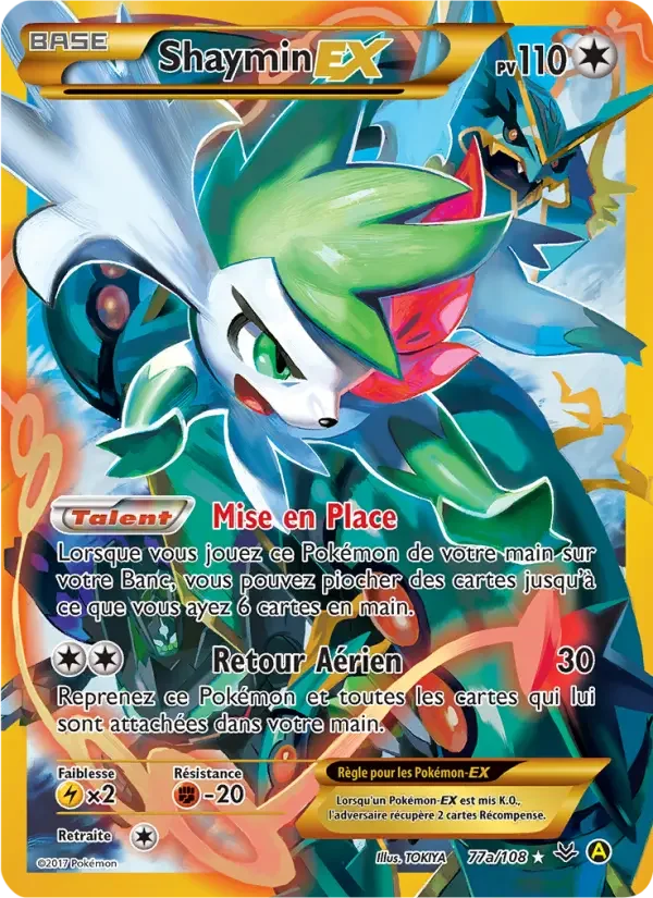 Carte Pokémon Shaymin EX — Ciel Rugissant