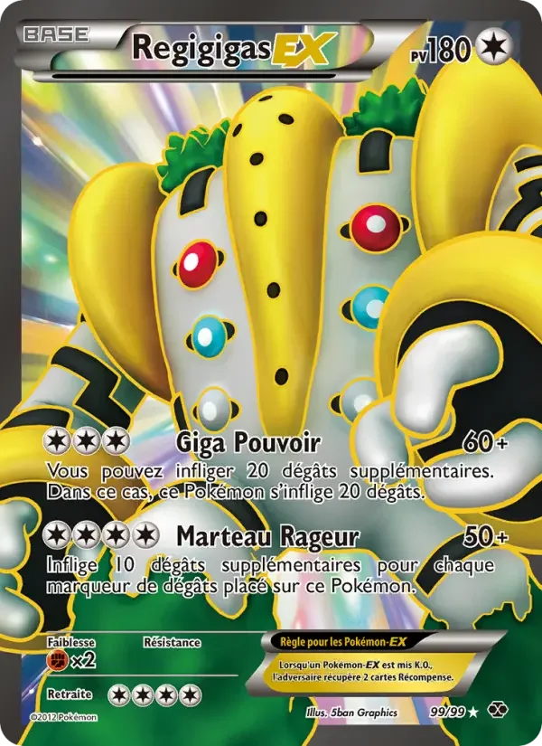 Carte Pokémon Regigigas-EX — Destinées Futures