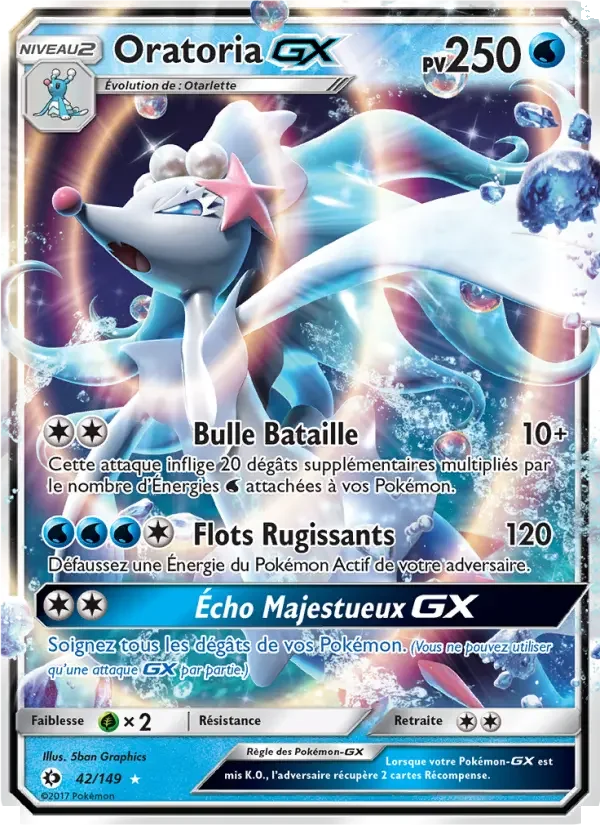 Carte Pokémon Oratoria GX — Soleil et Lune