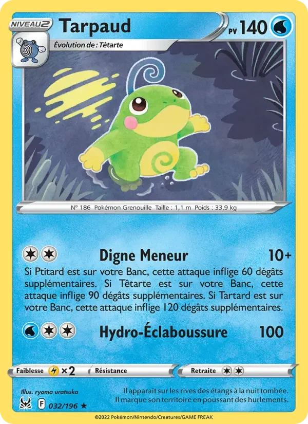 Carte Pokémon Tarpaud — Origine Perdue