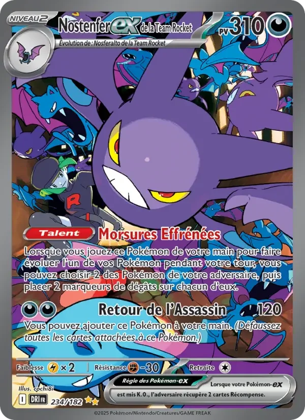 Carte Pokémon Nostenfer-ex de la Team Rocket — Rivalités Destinées