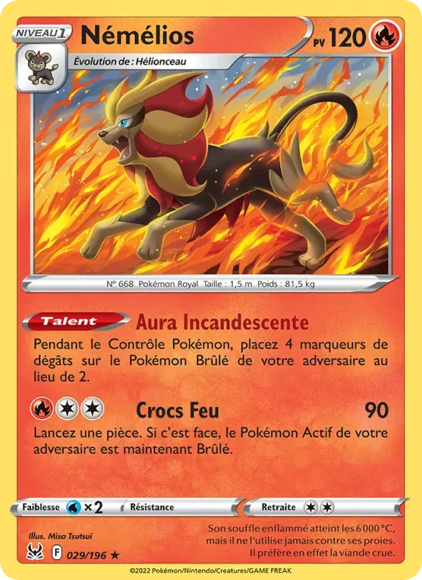 Carte Pokémon Némélios — Origine Perdue