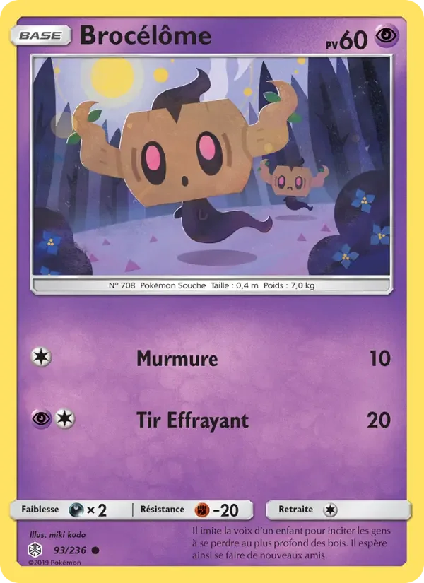 Carte Pokémon Brocélôme — Éclipse Cosmique