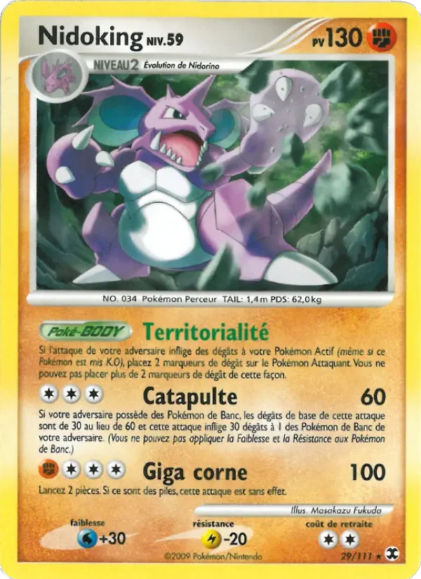 Carte Nidoking Niv. 59