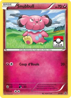 Carte Pokémon Snubbull — Bienvenue à Kalos