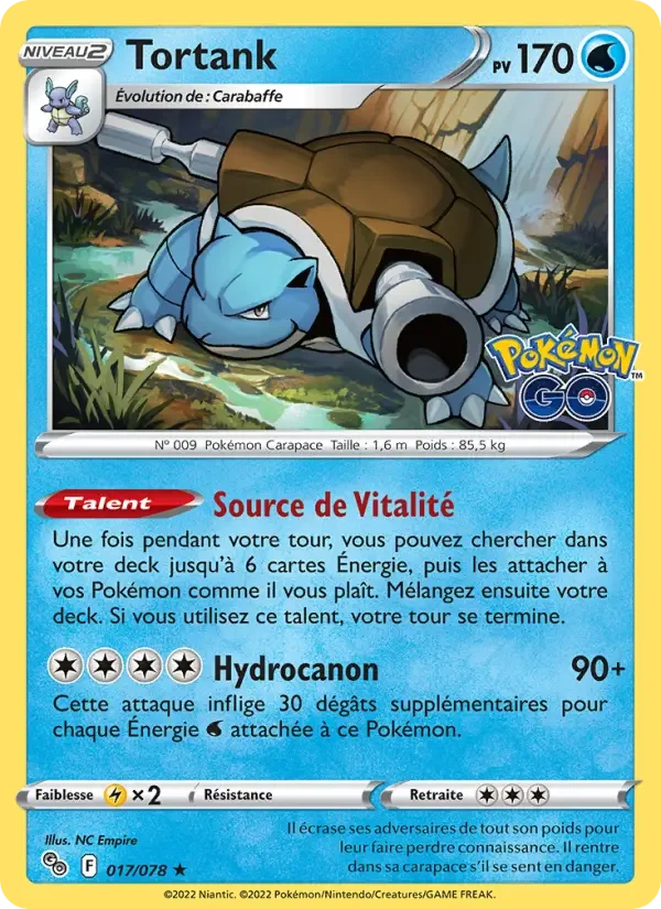 Carte Pokémon Tortank — Pokémon GO