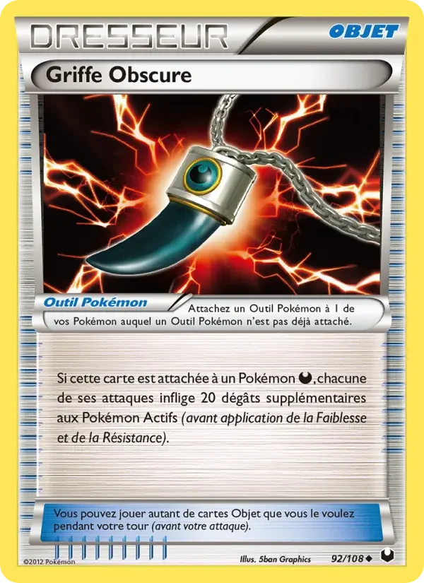 Carte Pokémon Griffe Obscure — Explorateurs Obscurs