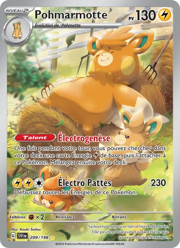 Carte Pokémon Pohmarmotte — Écarlate et Violet