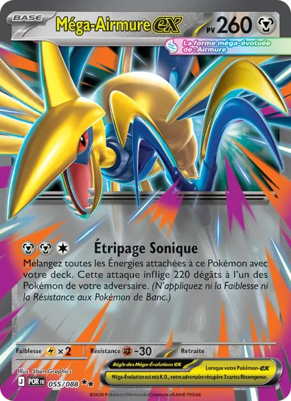 Carte Pokémon Méga-Airmure-ex — Équilibre Parfait