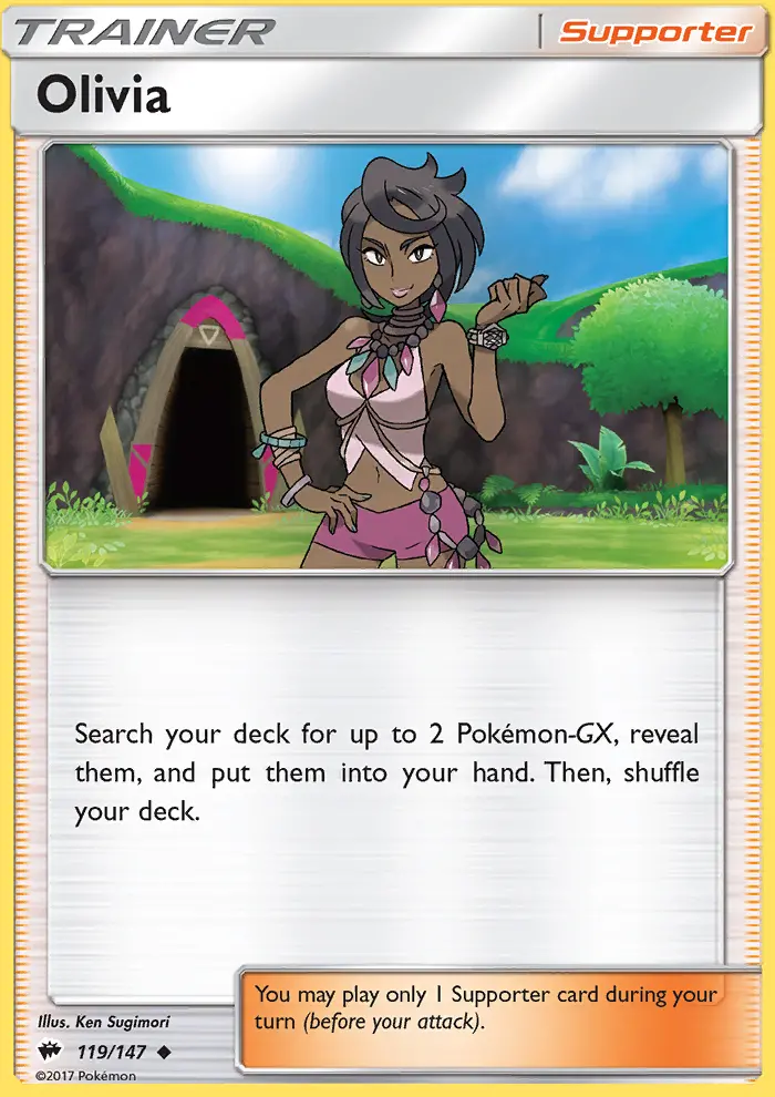 Carte Pokémon Olivia — Promos Soleil et Lune